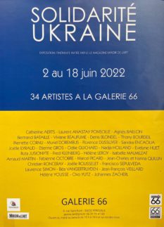 Affiche exposition Solidarité Ukraine Galerie 66